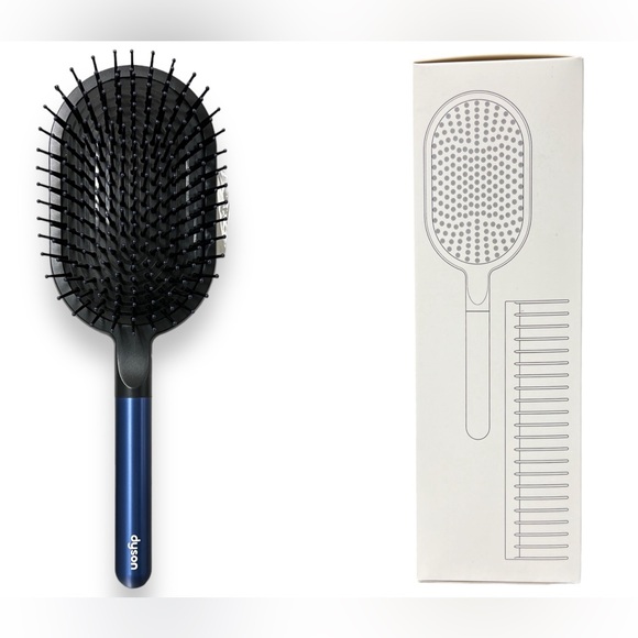Dyson-designed Detangling Comb & Paddle Brush Set, Prussian Blue/Rich Copper NEW - Picture 8 of 8